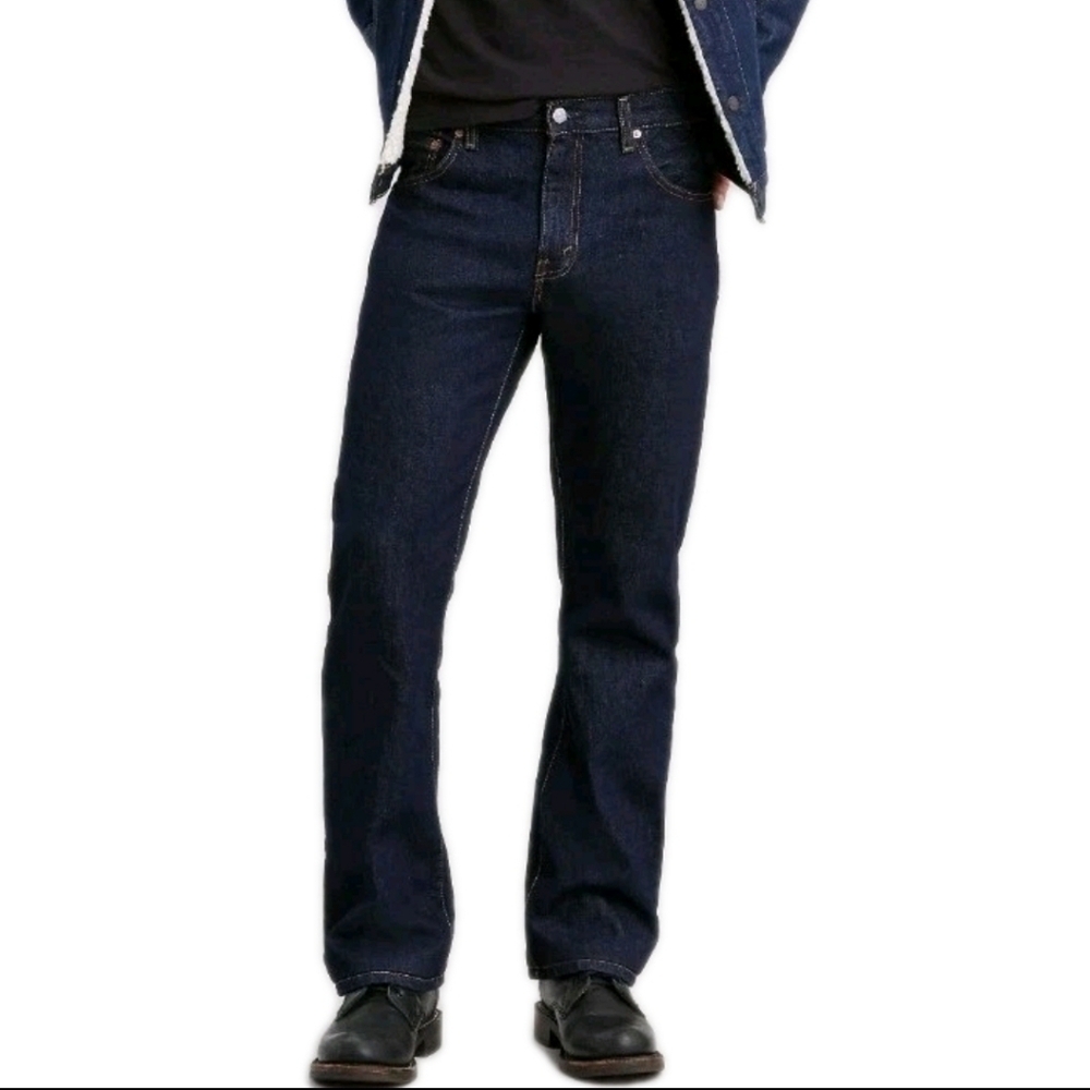LEVI'S 517 Jeans Mens Bootcut Fit Dark Denim Size 40 X 30 Minimalist Work Preppy